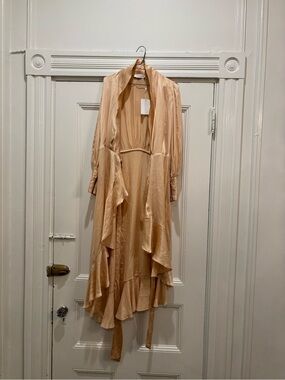 Zimmermann Silk Wrap Midi Dress